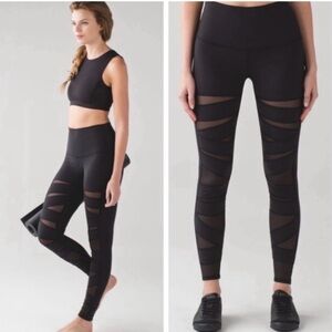 Lululemon Wunder Under Hi-Rise Tech Mesh Leggings size 6